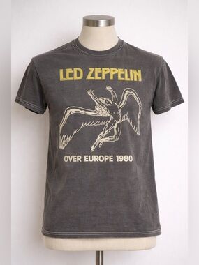 LED ZEPPELIN Over Europe Tour Tee Men’s S Vintage Band T-Shirt Fair